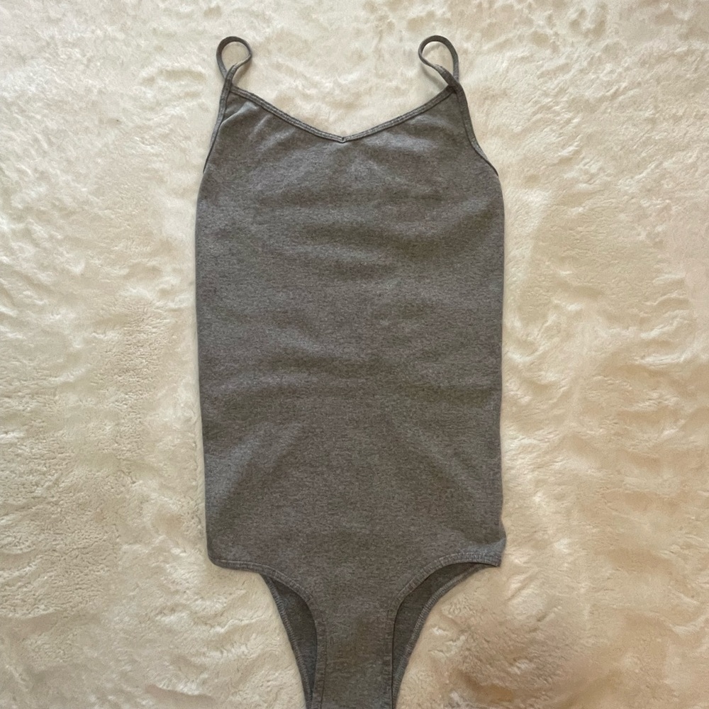 Free people intimately Gray Spaghetti Strap Bodysuit XS